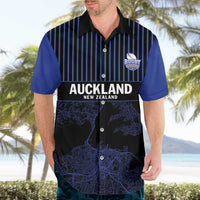 Custom Oceania Football NZ Auckland Hawaiian Shirt Minimal City Map Style LT9 - Polynesian Pride
