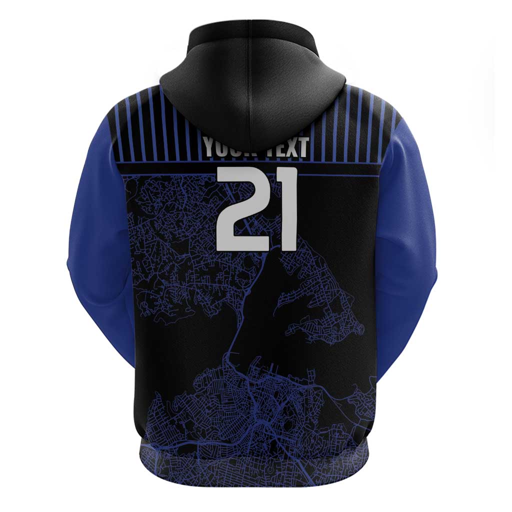 Custom Oceania Football NZ Auckland Hoodie Minimal City Map Style LT9 - Polynesian Pride