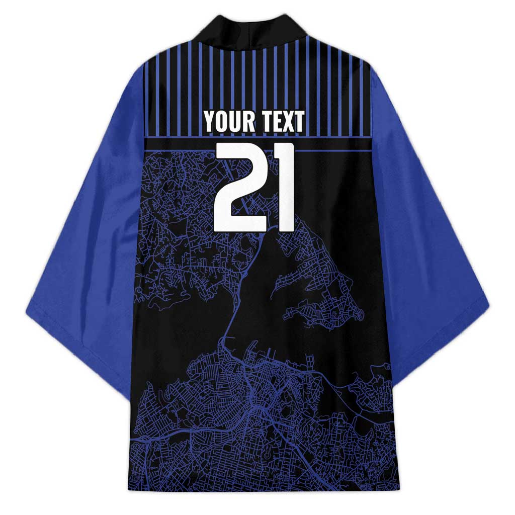 Custom Oceania Football NZ Auckland Kimono Minimal City Map Style LT9 - Polynesian Pride