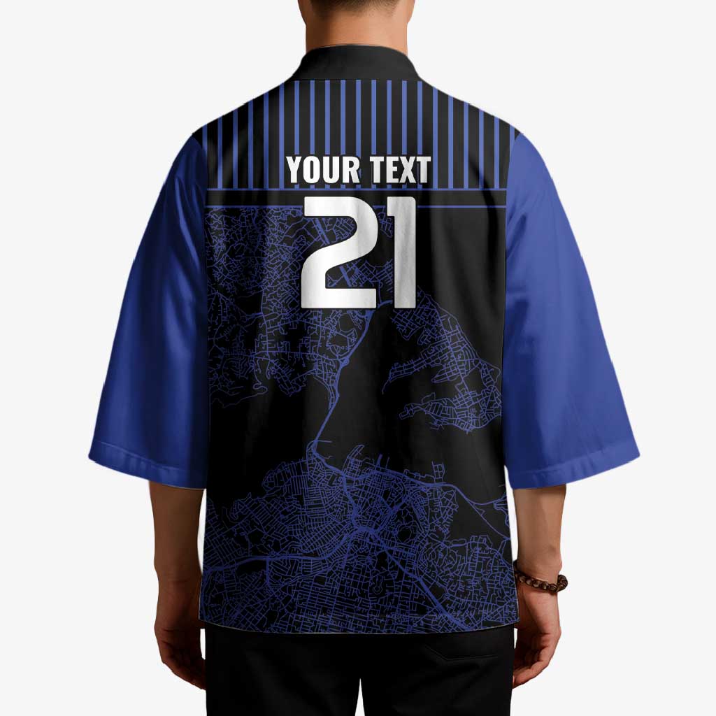 Custom Oceania Football NZ Auckland Kimono Minimal City Map Style LT9 - Polynesian Pride
