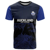 Custom Oceania Football NZ Auckland T Shirt Minimal City Map Style