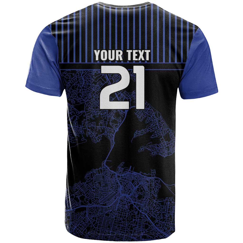 Custom Oceania Football NZ Auckland T Shirt Minimal City Map Style