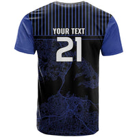 Custom Oceania Football NZ Auckland T Shirt Minimal City Map Style