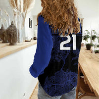 Custom Oceania Football NZ Auckland Women Casual Shirt Minimal City Map Style