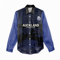 Custom Oceania Football NZ Auckland Women Casual Shirt Minimal City Map Style