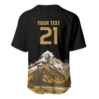 Custom Oceania Football NZ South Island Baseball Jersey Minimal Mount Cook Silhouette LT9 - Polynesian Pride