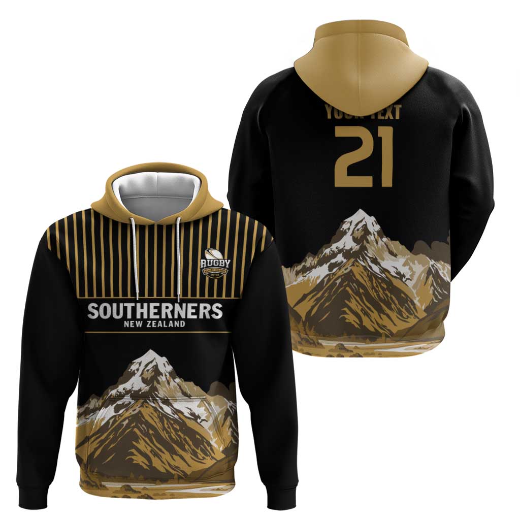 Custom Oceania Football NZ South Island Hoodie Minimal Mount Cook Silhouette LT9 - Polynesian Pride
