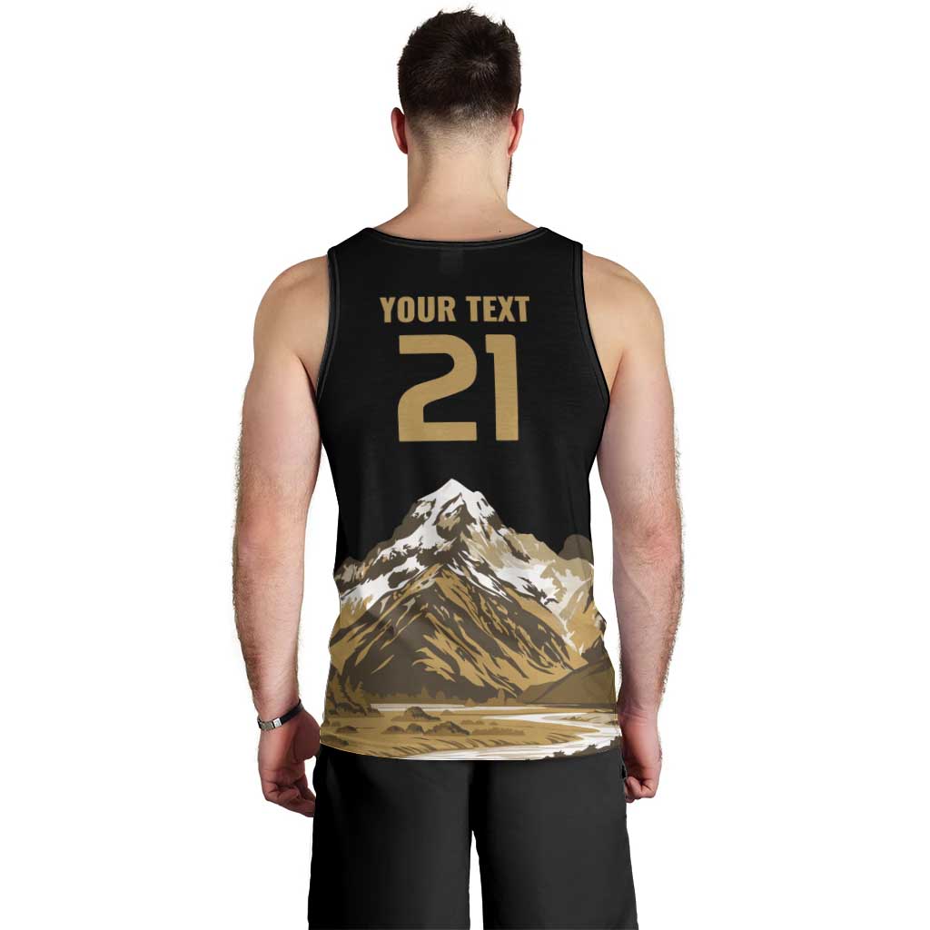 Custom Oceania Football NZ South Island Men Tank Top Minimal Mount Cook Silhouette LT9 - Polynesian Pride