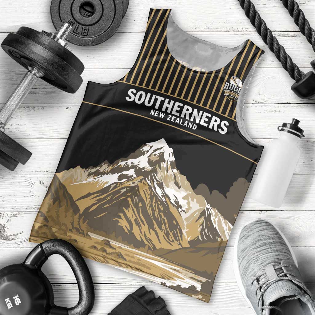 Custom Oceania Football NZ South Island Men Tank Top Minimal Mount Cook Silhouette LT9 - Polynesian Pride