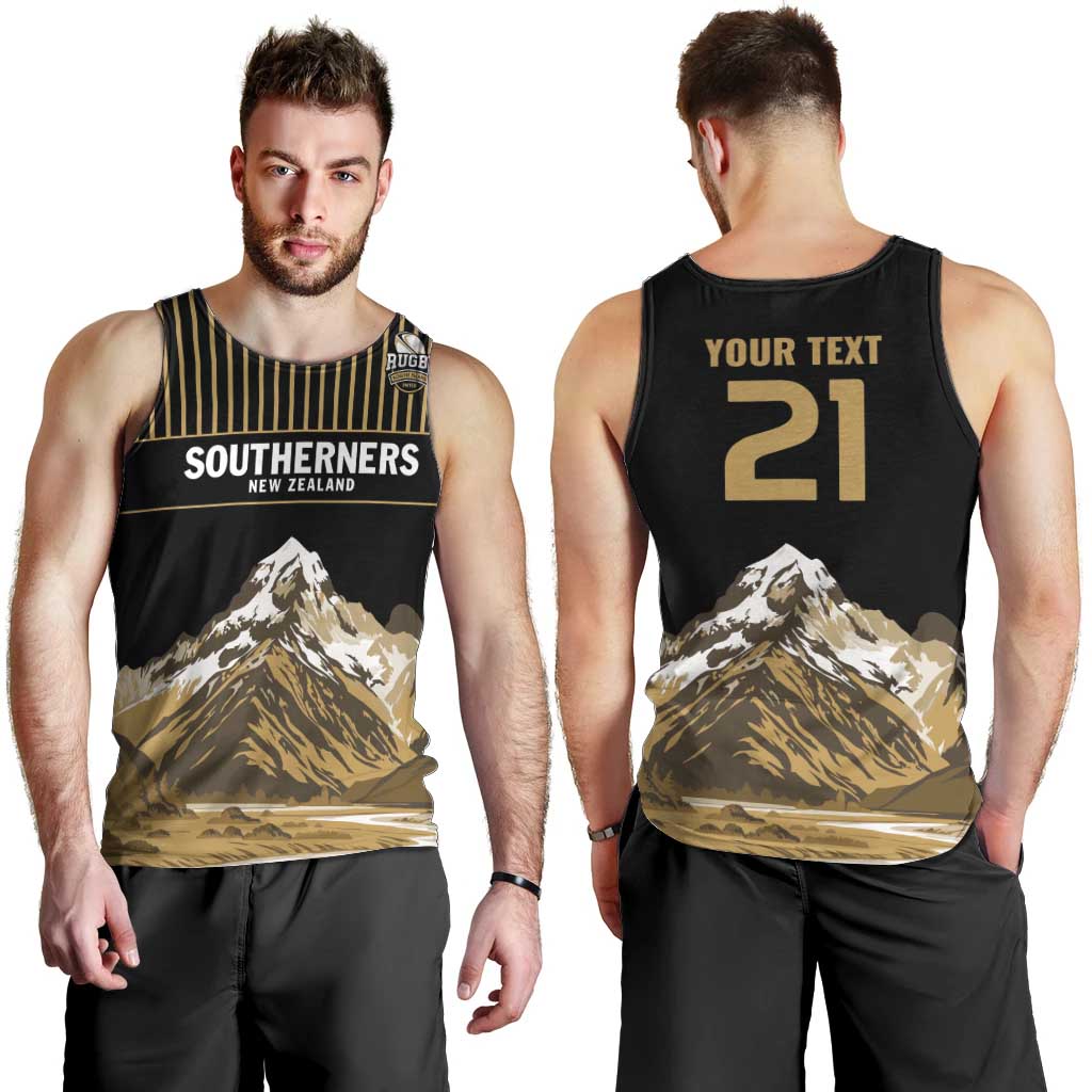 Custom Oceania Football NZ South Island Men Tank Top Minimal Mount Cook Silhouette LT9 - Polynesian Pride