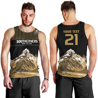 Custom Oceania Football NZ South Island Men Tank Top Minimal Mount Cook Silhouette LT9 - Polynesian Pride