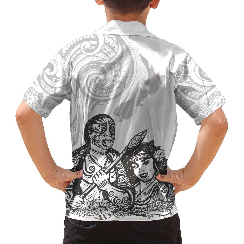 Aroha Maori Language Family Matching Long Sleeve Bodycon Dress and Hawaiian Shirt Te Reo Maori Inspired Art LT9 - Polynesian Pride