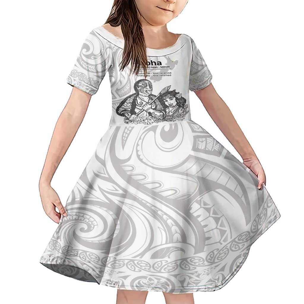 Aroha Maori Language Family Matching Short Sleeve Bodycon Dress and Hawaiian Shirt Te Reo Maori Inspired Art