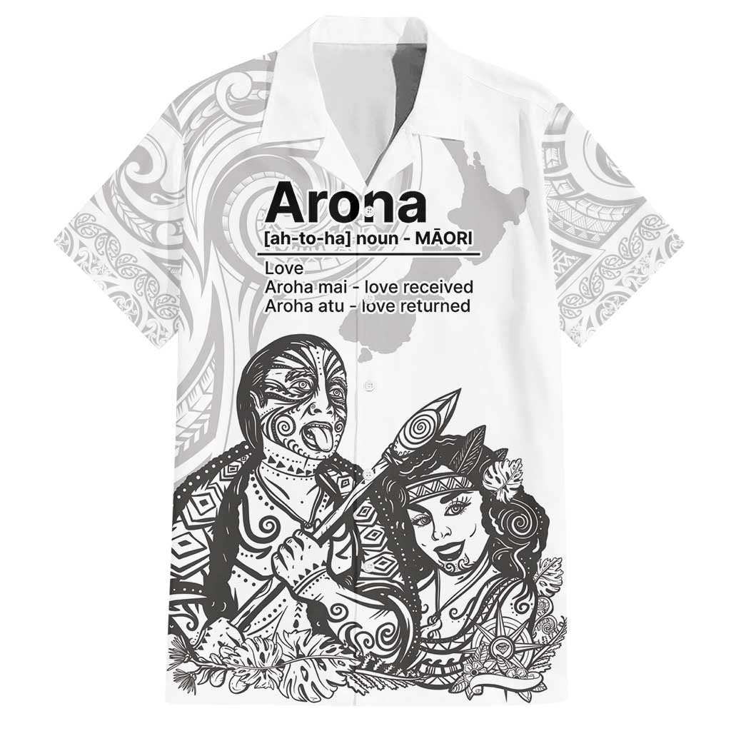 Aroha Maori Language Family Matching Short Sleeve Bodycon Dress and Hawaiian Shirt Te Reo Maori Inspired Art