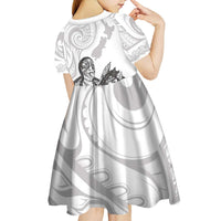 Aroha Maori Language Kid Short Sleeve Dress Te Reo Maori Inspired Art
