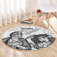 Aroha Maori Language Round Carpet Te Reo Maori Inspired Art LT9 - Polynesian Pride