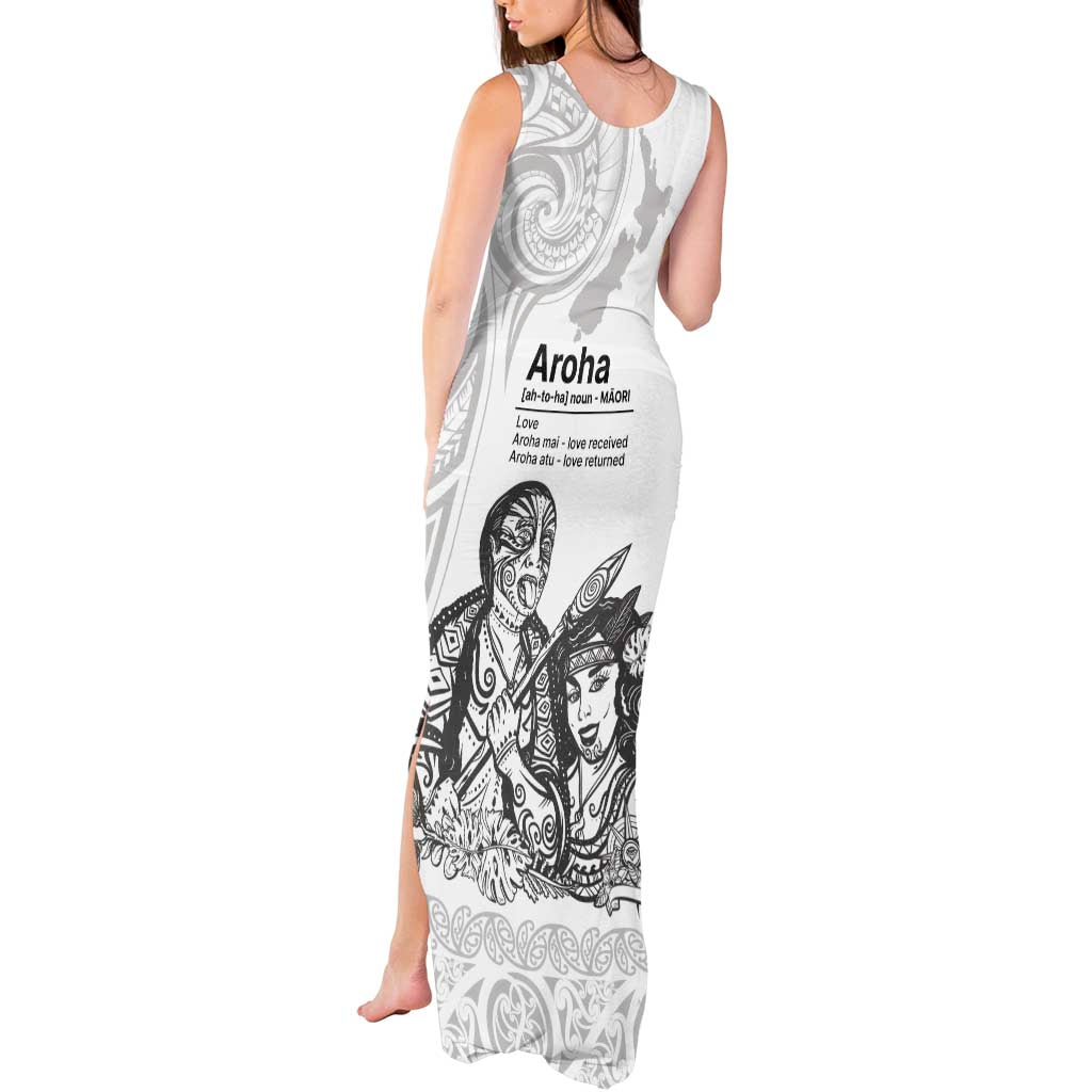 Aroha Maori Language Tank Maxi Dress Te Reo Maori Inspired Art