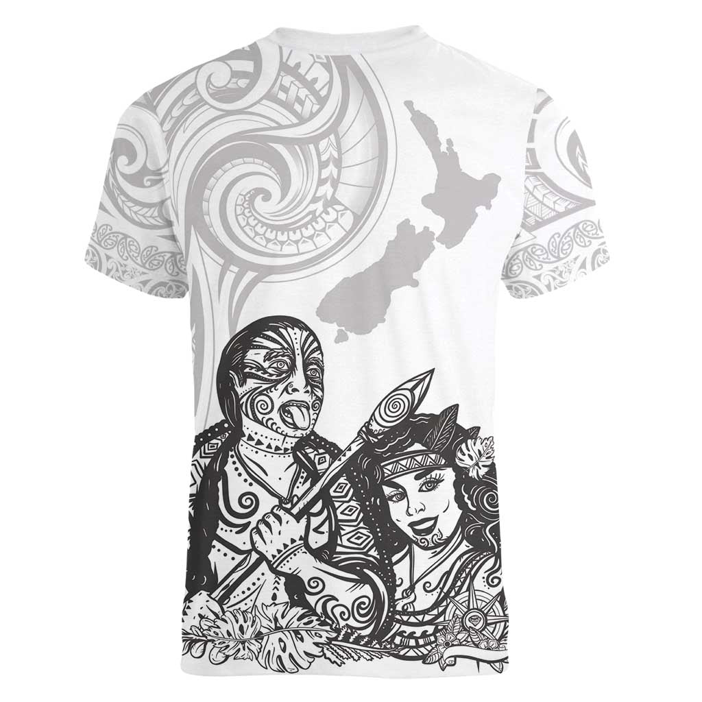 Aroha Maori Language Women V-Neck T-Shirt Te Reo Maori Inspired Art