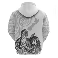 Aroha Maori Language Zip Hoodie Te Reo Maori Inspired Art LT9 - Polynesian Pride