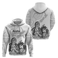 Aroha Maori Language Zip Hoodie Te Reo Maori Inspired Art LT9 - Polynesian Pride