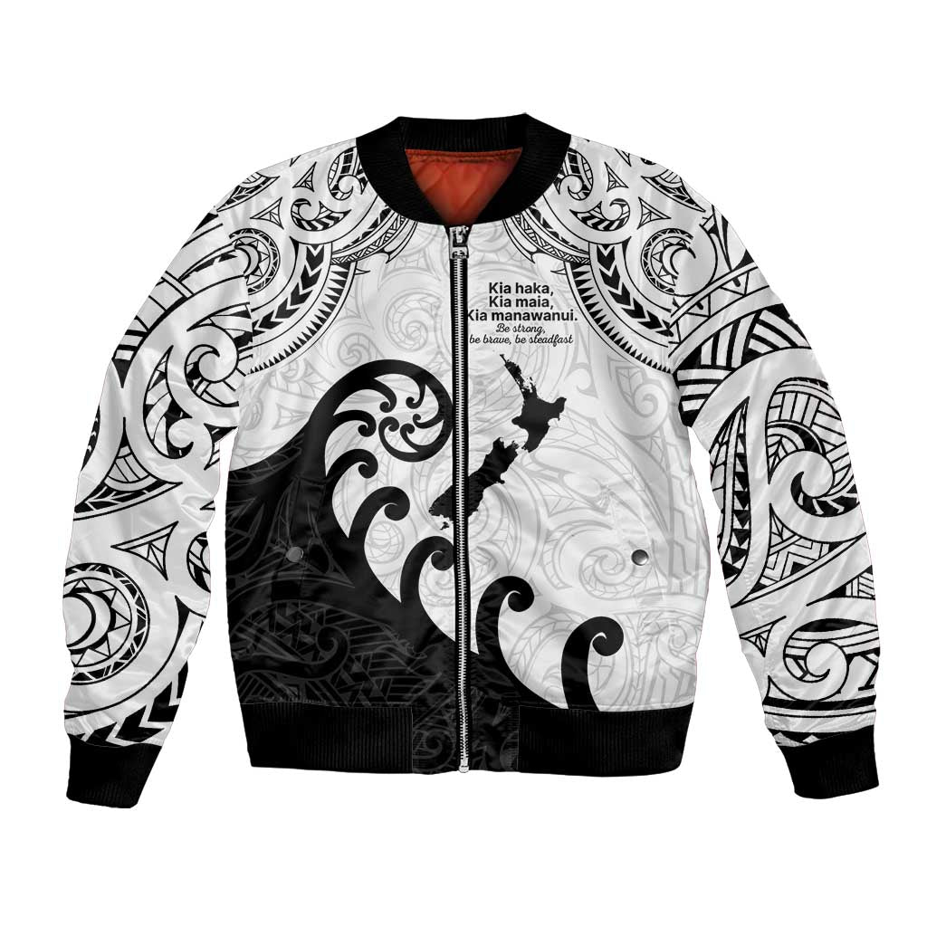 Kia Haka Maori language Bomber Jacket Te Reo Maori Inspired Art
