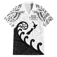 Kia Haka Maori language Family Matching Long Sleeve Bodycon Dress and Hawaiian Shirt Te Reo Maori Inspired Art LT9 Dad's Shirt - Short Sleeve white - Polynesian Pride