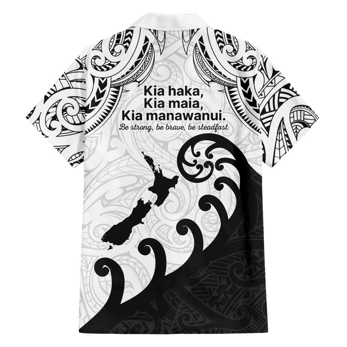 Kia Haka Maori language Family Matching Off The Shoulder Long Sleeve Dress and Hawaiian Shirt Te Reo Maori Inspired Art LT9 - Polynesian Pride
