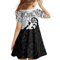 Kia Haka Maori language Kid Short Sleeve Dress Te Reo Maori Inspired Art