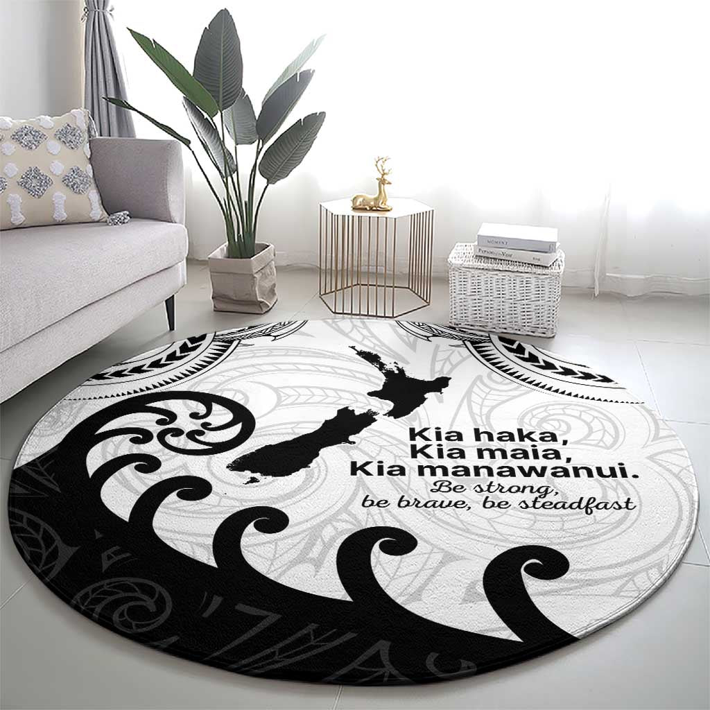 Kia Haka Maori language Round Carpet Te Reo Maori Inspired Art LT9 - Polynesian Pride