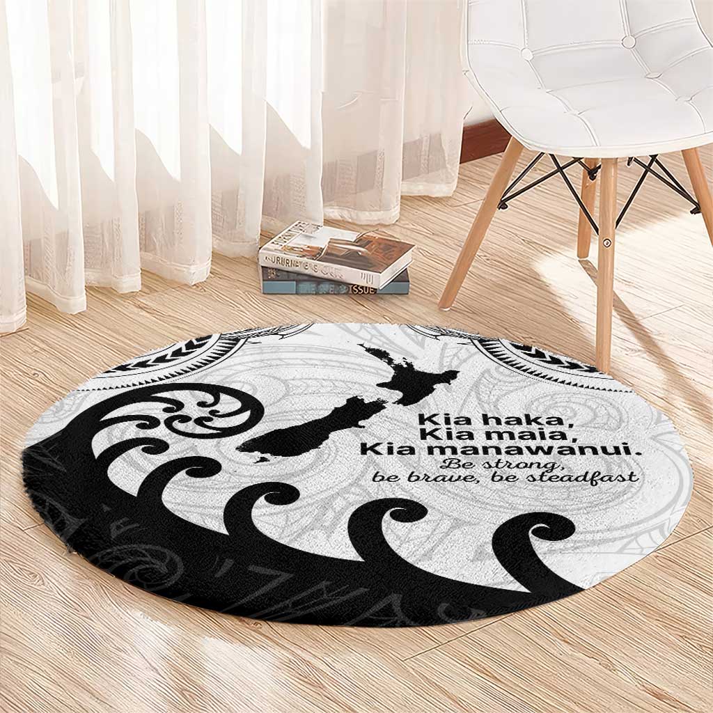 Kia Haka Maori language Round Carpet Te Reo Maori Inspired Art LT9 - Polynesian Pride