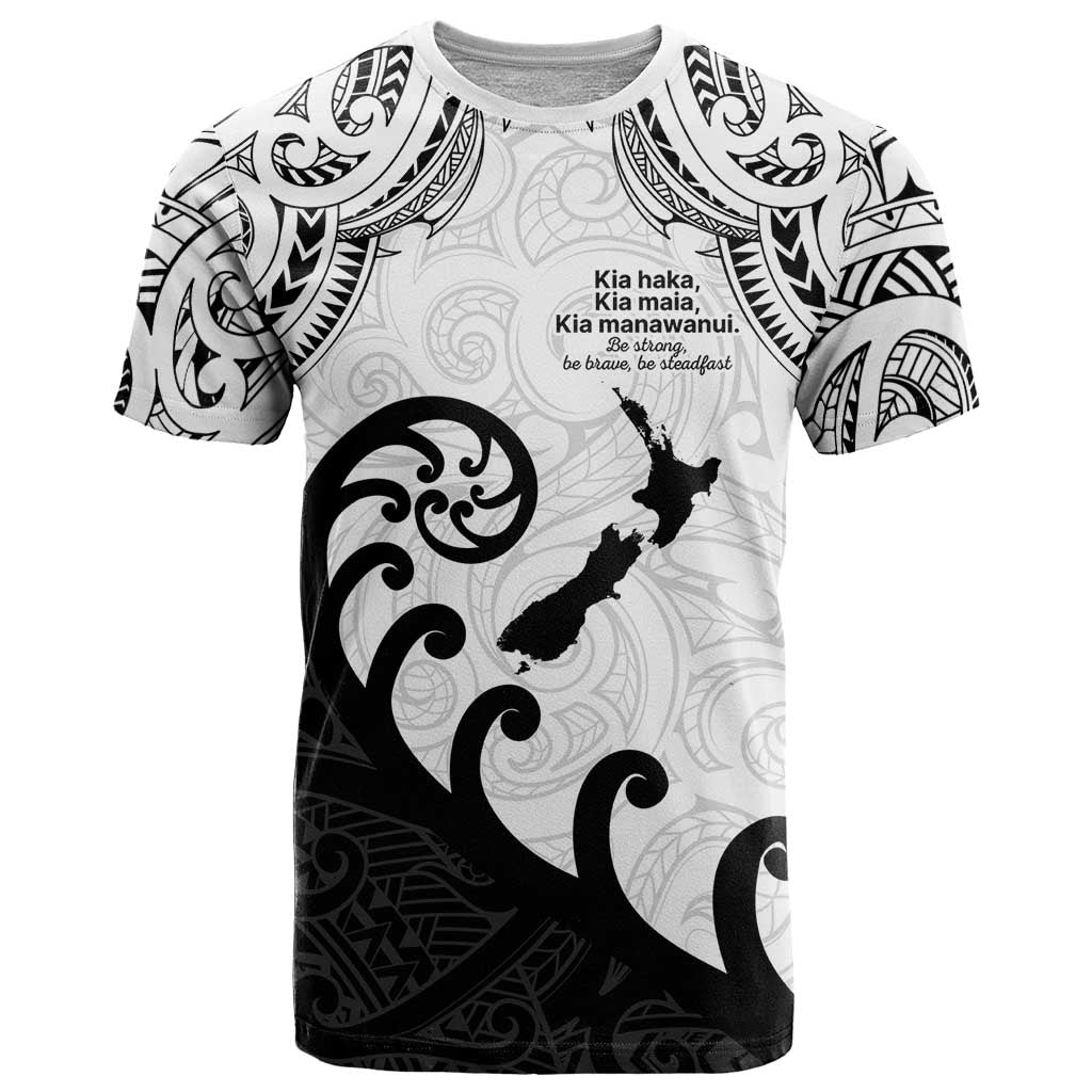 Kia Haka Maori language T Shirt Te Reo Maori Inspired Art LT9 white - Polynesian Pride