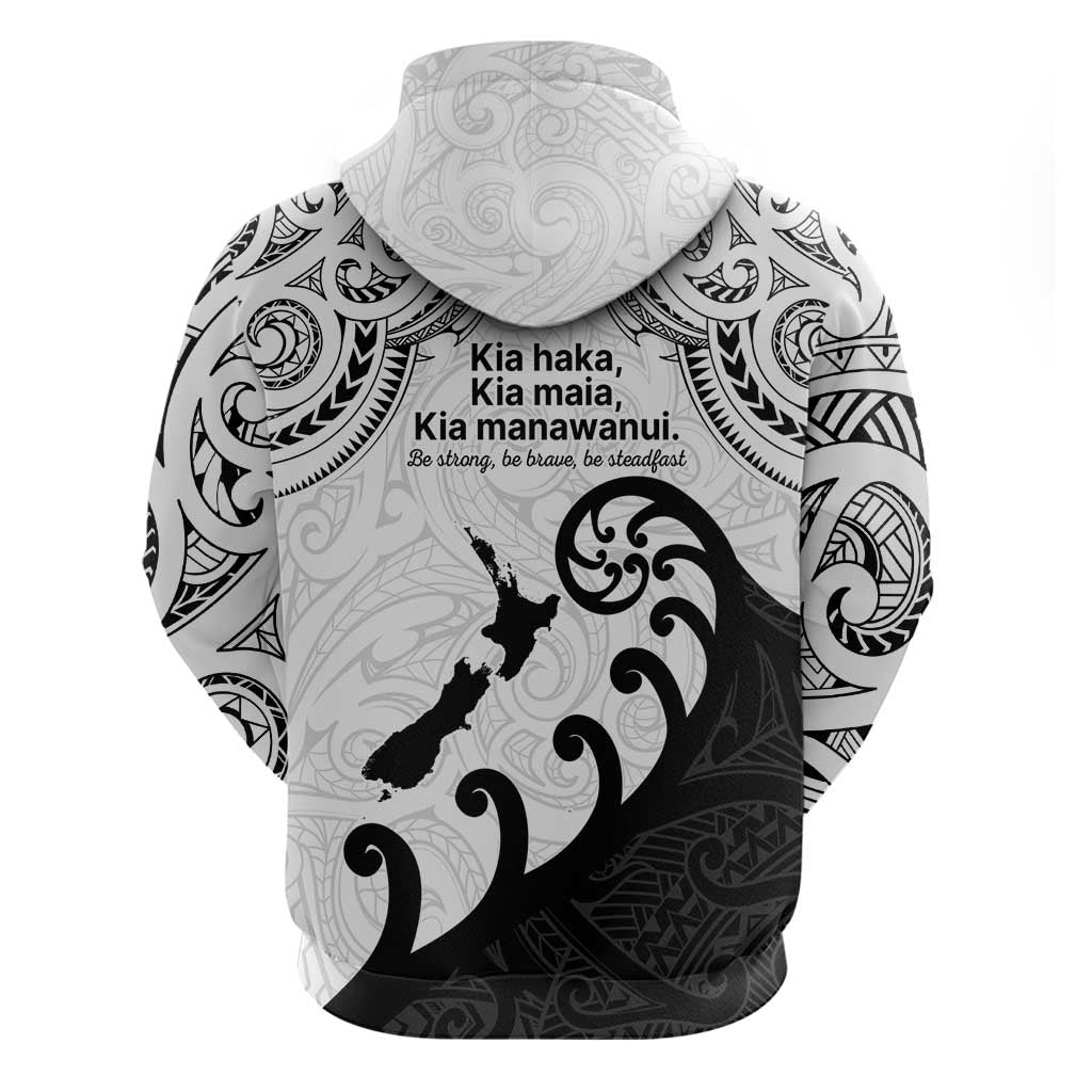 Kia Haka Maori language Zip Hoodie Te Reo Maori Inspired Art
