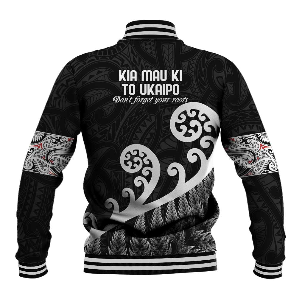 Kia Mau Ki To Ukaipo Baseball Jacket Te Reo Maori Koru Fern Art LT9 - Polynesian Pride