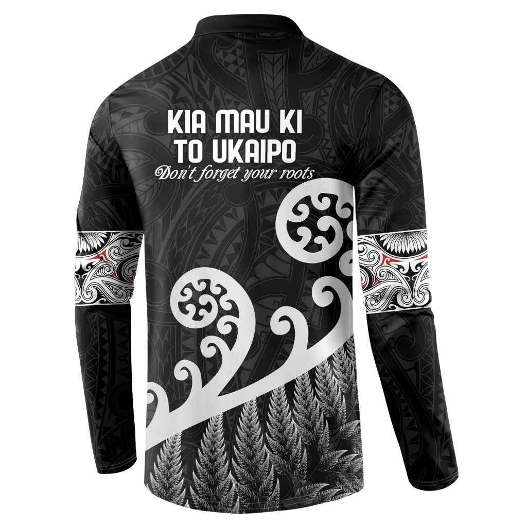 Kia Mau Ki To Ukaipo Button Sweatshirt Te Reo Maori Koru Fern Art LT9 - Polynesian Pride