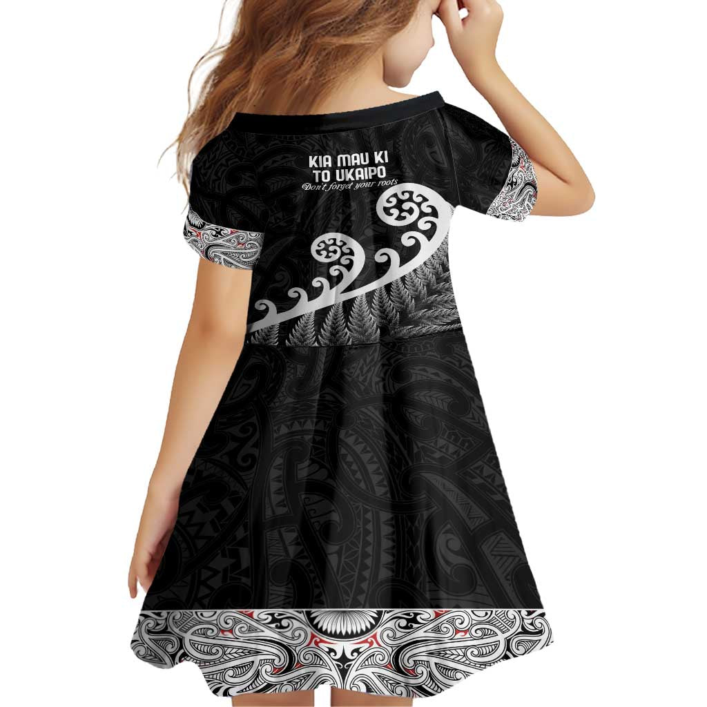 Kia Mau Ki To Ukaipo Family Matching Off Shoulder Maxi Dress and Hawaiian Shirt Te Reo Maori Koru Fern Art