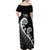 Kia Mau Ki To Ukaipo Family Matching Off Shoulder Maxi Dress and Hawaiian Shirt Te Reo Maori Koru Fern Art