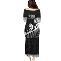 Kia Mau Ki To Ukaipo Family Matching Puletasi and Hawaiian Shirt Te Reo Maori Koru Fern Art