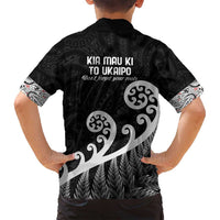 Kia Mau Ki To Ukaipo Family Matching Tank Maxi Dress and Hawaiian Shirt Te Reo Maori Koru Fern Art LT9 - Polynesian Pride