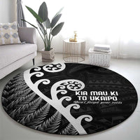 Kia Mau Ki To Ukaipo Round Carpet Te Reo Maori Koru Fern Art LT9 - Polynesian Pride