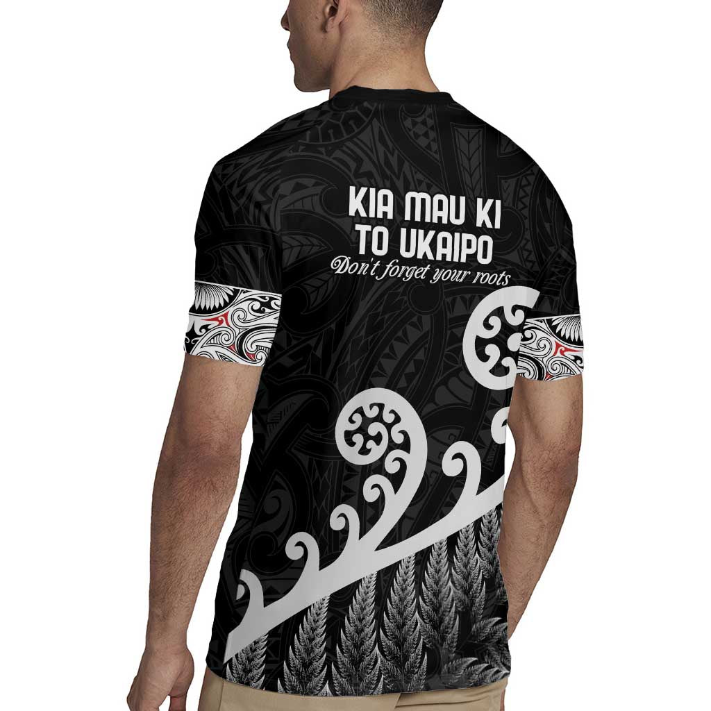 Kia Mau Ki To Ukaipo Rugby Jersey Te Reo Maori Koru Fern Art
