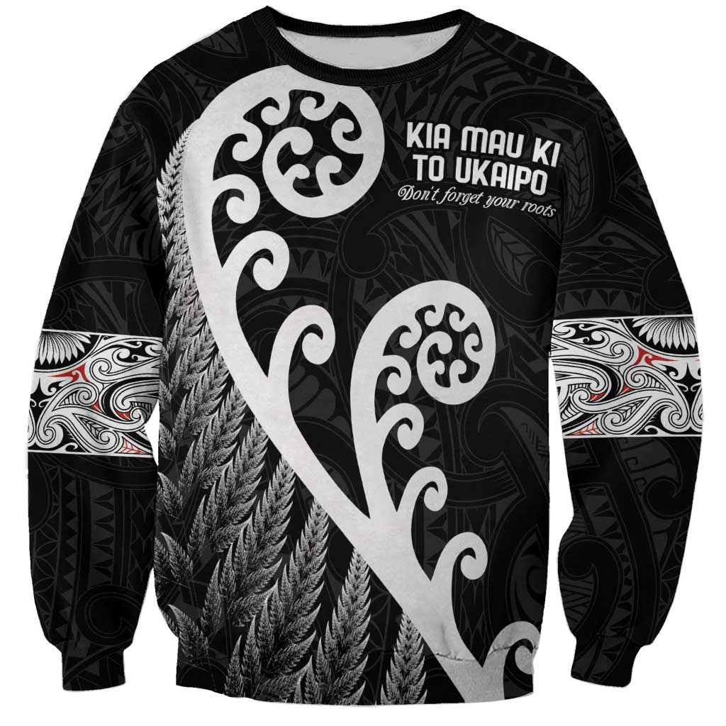 Kia Mau Ki To Ukaipo Sweatshirt Te Reo Maori Koru Fern Art