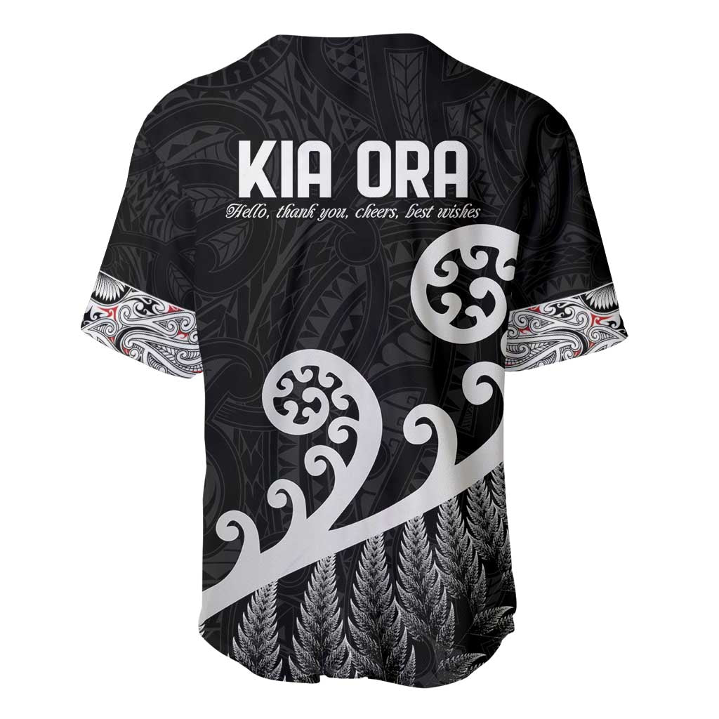 Kia Ora Maori Language Baseball Jersey Te Reo Maori Koru Fern Art LT9 - Polynesian Pride