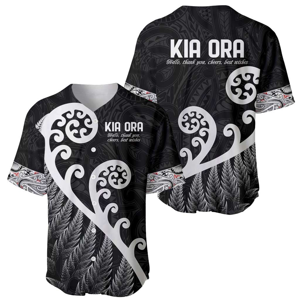 Kia Ora Maori Language Baseball Jersey Te Reo Maori Koru Fern Art LT9 - Polynesian Pride