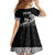 Kia Ora Maori Language Family Matching Off The Shoulder Long Sleeve Dress and Hawaiian Shirt Te Reo Maori Koru Fern Art