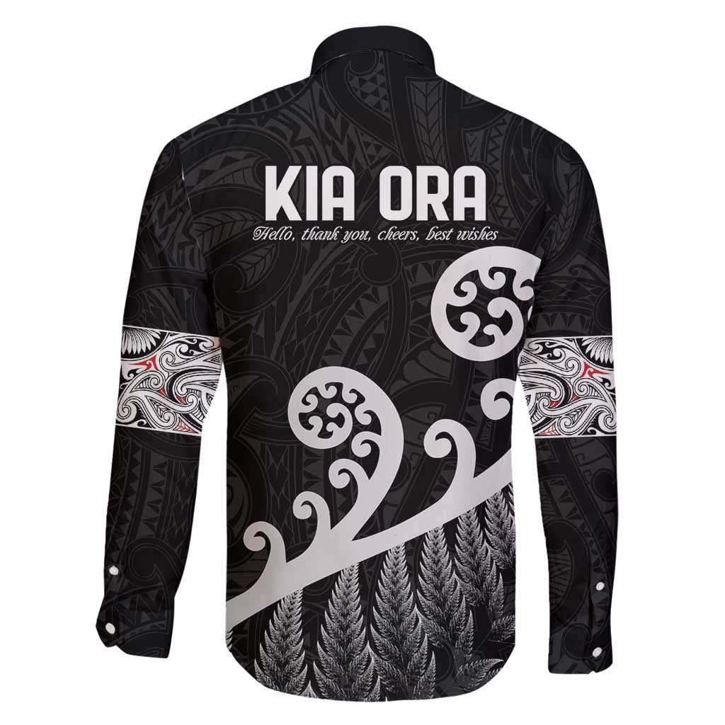 Kia Ora Maori Language Family Matching Off Shoulder Maxi Dress and Hawaiian Shirt Te Reo Maori Koru Fern Art