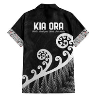 Kia Ora Maori Language Family Matching Off Shoulder Short Dress and Hawaiian Shirt Te Reo Maori Koru Fern Art LT9 - Polynesian Pride