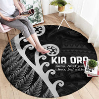 Kia Ora Maori Language Round Carpet Te Reo Maori Koru Fern Art LT9 - Polynesian Pride