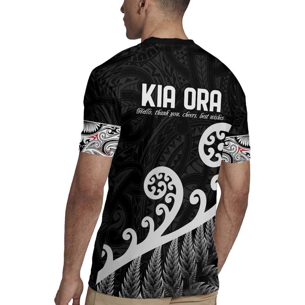Kia Ora Maori Language Rugby Jersey Te Reo Maori Koru Fern Art