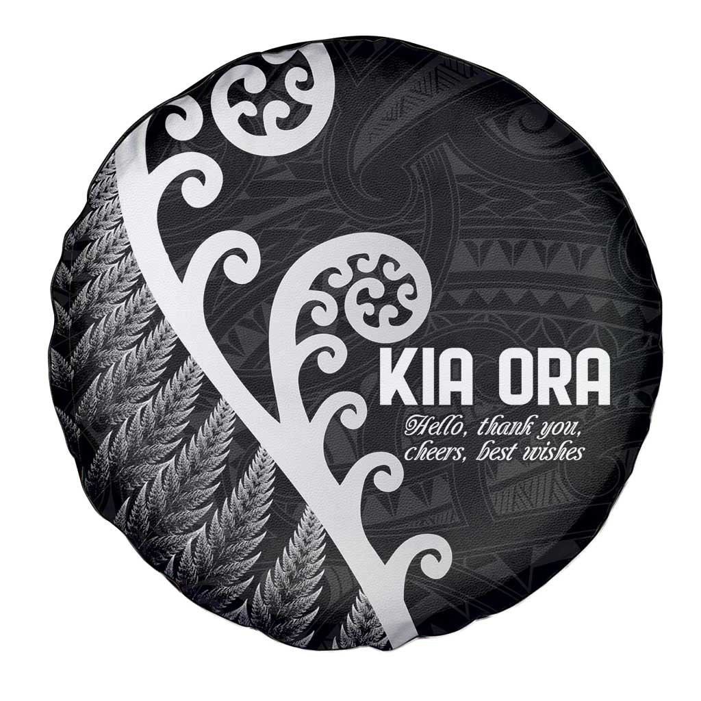 Kia Ora Maori Language Spare Tire Cover Te Reo Maori Koru Fern Art LT9 - Polynesian Pride
