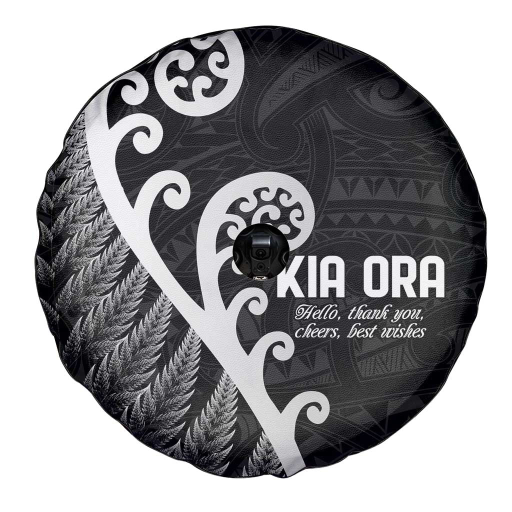 Kia Ora Maori Language Spare Tire Cover Te Reo Maori Koru Fern Art LT9 - Polynesian Pride